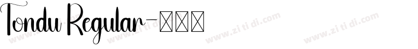 Tondu Regular字体转换